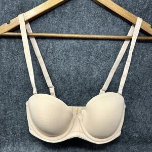 Wacoal 32C Convertible T-Shirt Bra Nude Padded Underwire Strapless 853339